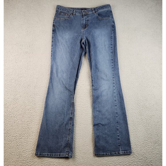 Mossimo Denim - Flare Leg Jeans Women's Size 12 Curvy Fit Y2K Cotton Blend Mid Rise Denim 30x30